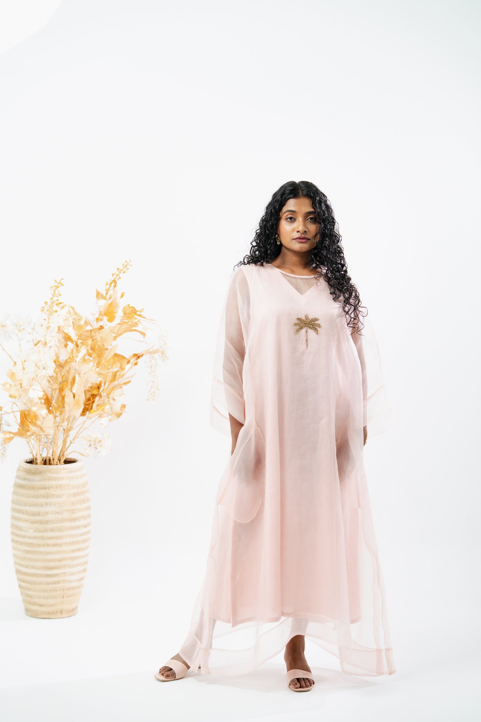 organza hand adorned kaftan 01